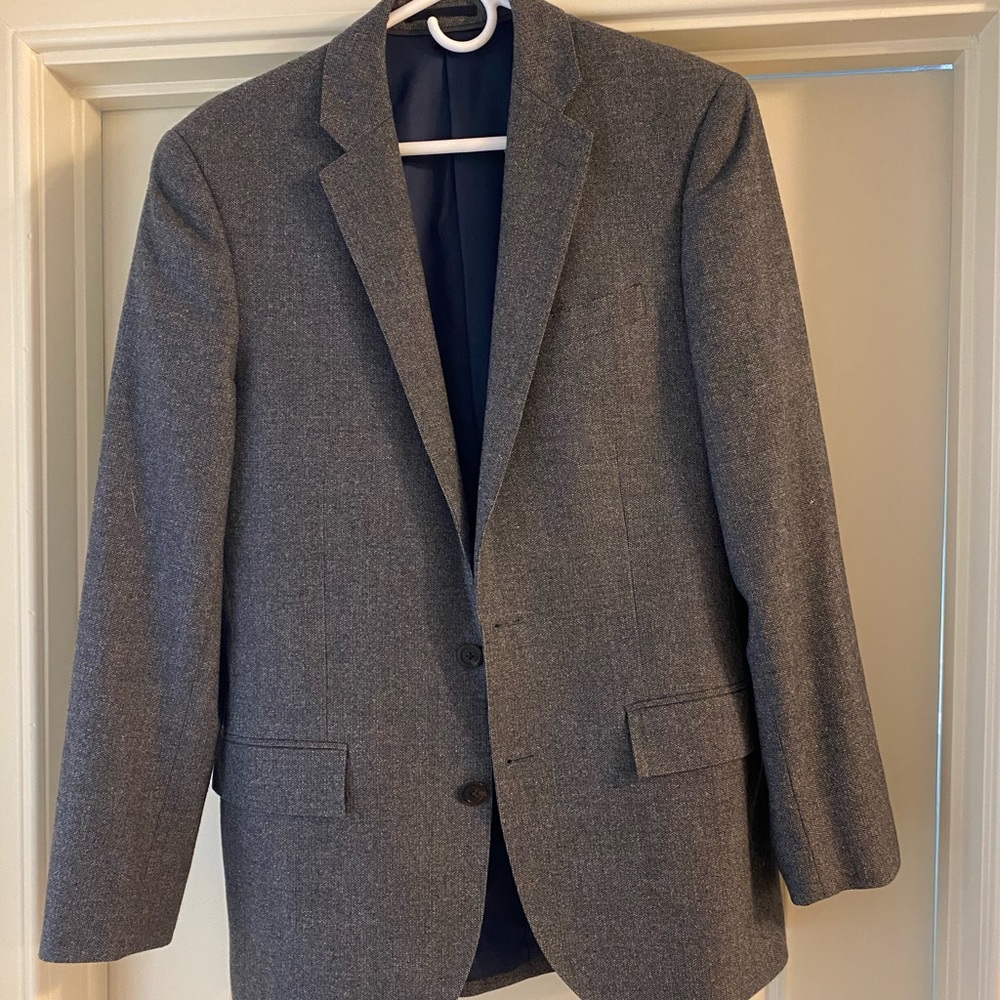 Grey two-piece suit